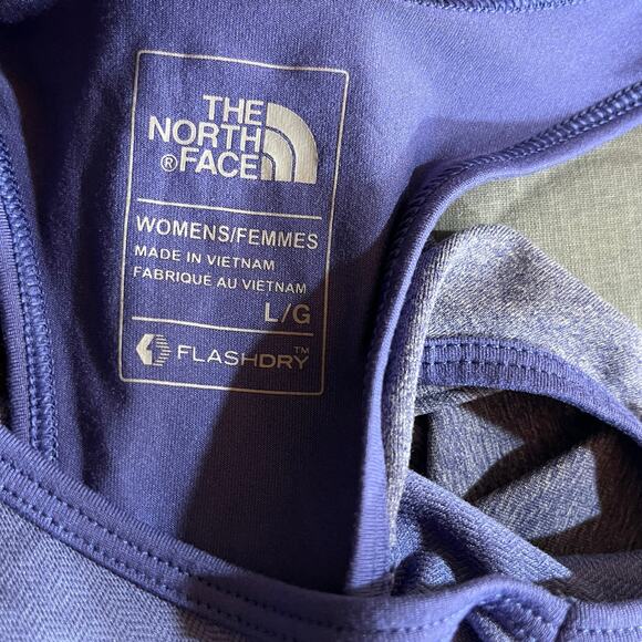 The North Face Flashdry Tank‎ Top Womens Large Blue Racerback V-Neck Athletic - Picture 5 of 9